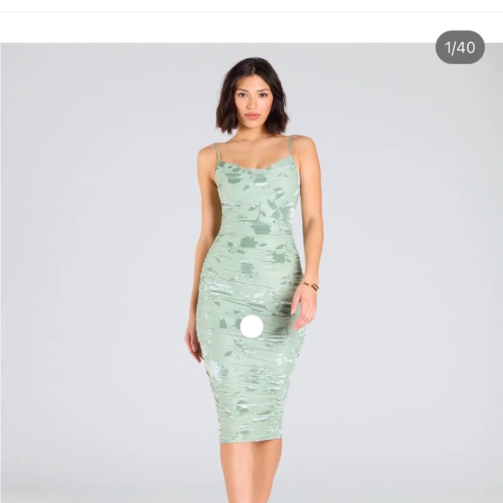 Windsor Cocktail Soiree Floral Velvet Midi Dress
